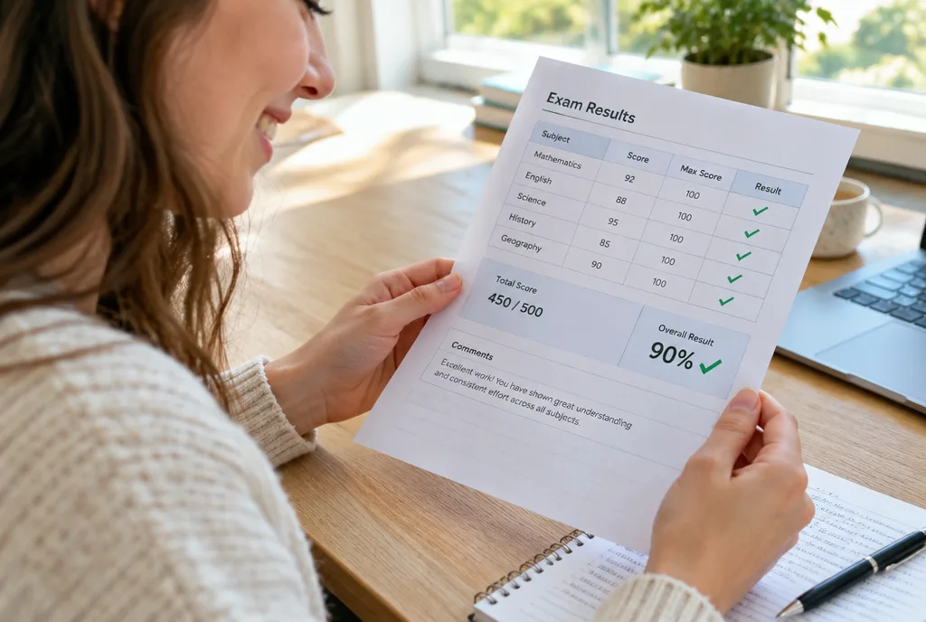 Relevé de score du TCF Canada avec la conversion en niveaux NCLC